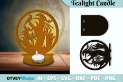 Halloween Tealight Candle Holder Laser Cut Product Image 1