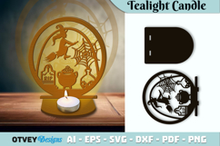 Halloween Tealight Candle Holder Laser Cut BUNDLES Product Image 7