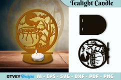 Halloween Tealight Candle Holder Laser Cut Product Image 4