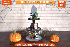 Halloween Tiered Tray Laser Cut | Round Stand with Elements Product Image 1