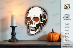 Halloween Tiered Tray Decor Laser Cut. Halloween Decor SVG Product Image 1