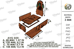 Halloween Tombstone Candy Box Laser Cut. Treat Box SVG Product Image 2