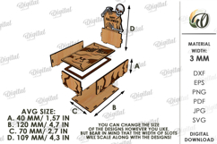 Halloween Tombstone Candy Box Laser Cut. Treat Box SVG Product Image 2