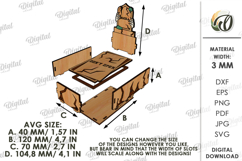 Halloween Tombstone Candy Box Laser Cut. Treat Box SVG Product Image 2