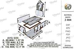Halloween Tombstone Candy Box Laser Cut. Treat Box SVG Product Image 2