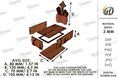 Halloween Tombstone Candy Box Laser Cut. Treat Box SVG Product Image 2