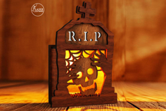 Halloween Tombstone Candle Holders - Spooky Lantern Template Product Image 3