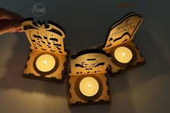 Halloween Tombstone Candle Holders | Tea Light Lanterns Product Image 3