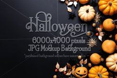 Halloween Mockup, 6000x4000 Halloween Top View Table, d22 Product Image 1