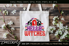 Hello Witches SVG Cricut Spooky Halloween T-shirt Mug Design Product Image 4