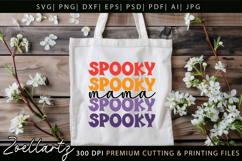 Spooky Mama SVG for Cricut Halloween T-shirt Mug Design Product Image 4