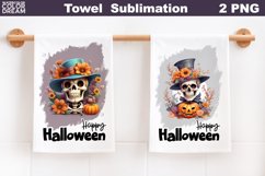Halloween Towel | Skull Halloween Kitchen Towel Product Image 1
