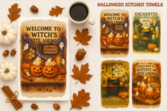 Halloween Kitchen Towel,Witch Kitchen Towel Product Image 1