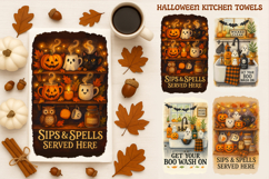 Halloween Kitchen Towel,Witch Kitchen Towel Product Image 1