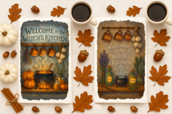 Halloween Kitchen Towel,Witch Kitchen Towel Product Image 1