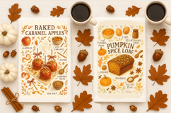 Fall Kitchen Towel, Autumn Recipes Product Image 1