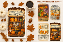 Halloween Kitchen Towel,Witch Kitchen Towel Product Image 1