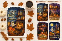Halloween Kitchen Towel,Witch Kitchen Towel Product Image 1