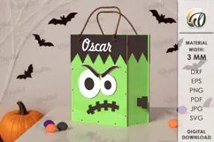 Halloween Treat Bag Laser Cut. Halloween Bag SVG Product Image 1