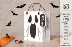 Halloween Treat Bag Laser Cut. Halloween Bag SVG Product Image 1