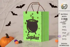 Halloween Treat Bag Laser Cut. Halloween Bag SVG Product Image 1