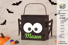 Halloween Treat Bag Laser Cut. Halloween Bag SVG Product Image 1