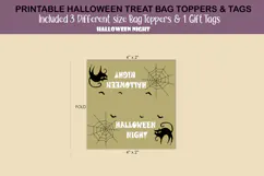 Halloween Night treat bag topper & Tag SVG Product Image 3