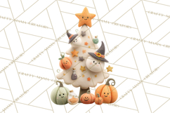 Whimsical Halloween Tree Clipart PNG with Spooky Decor Product Image 2