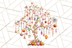 Whimsical Halloween Tree Clipart PNG with Spooky Decor Product Image 4