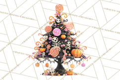 Whimsical Halloween Tree Clipart PNG with Spooky Decor Product Image 2