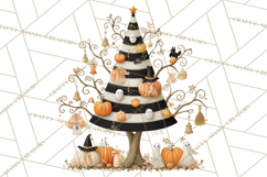 Whimsical Halloween Tree Clipart PNG with Spooky Decor Product Image 3