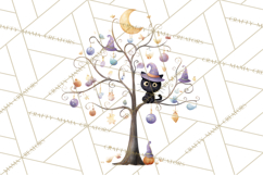 Whimsical Halloween Tree Clipart PNG with Spooky Decor Product Image 3