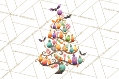 Whimsical Halloween Tree Clipart PNG with Spooky Decor Product Image 3
