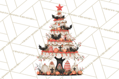 Whimsical Halloween Tree Clipart PNG with Spooky Decor Product Image 2