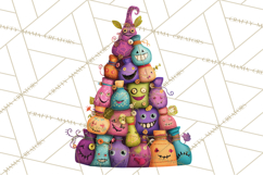 Whimsical Halloween Tree Clipart PNG with Spooky Decor Product Image 3