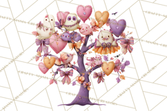 Whimsical Halloween Tree Clipart PNG with Spooky Decor Product Image 4