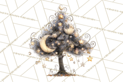 Whimsical Halloween Tree Clipart PNG with Spooky Decor Product Image 5