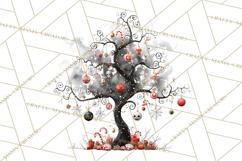Whimsical Halloween Tree Clipart PNG with Spooky Decor Product Image 4