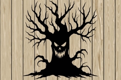 Halloween tree stencil silhouette SVG Product Image 1