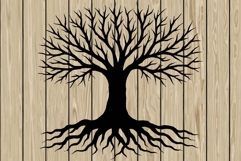 Halloween tree stencil silhouette SVG Product Image 1