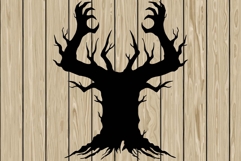 Halloween tree stencil silhouette SVG Product Image 1