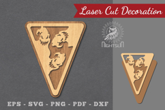 Halloween Triangle Laser Cut Decoration Product Image 1