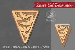 Halloween Triangle Laser Cut Decoration Product Image 1