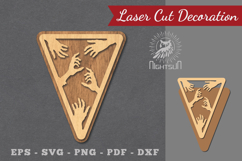 Halloween Triangle Laser Cut Decoration Product Image 1