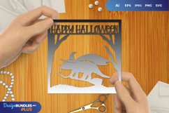 Halloween Triceratops Cosplayer Papercut Product Image 1