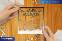 Halloween Triceratops Cosplayer Papercut Product Image 1