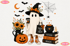 Halloween Trick or Treat Ghost PNG Product Image 1