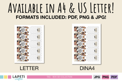 Halloween party printable tags in A4 and US Letter sizes, easy to cut and use.