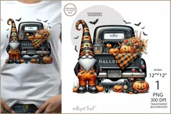 Happy Halloween Truck png| Halloween gnome and pumpkins Product Image 1