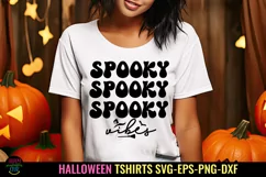 Spooky Vibes Halloween Mom SVG I Halloween Shirts SVG Product Image 1